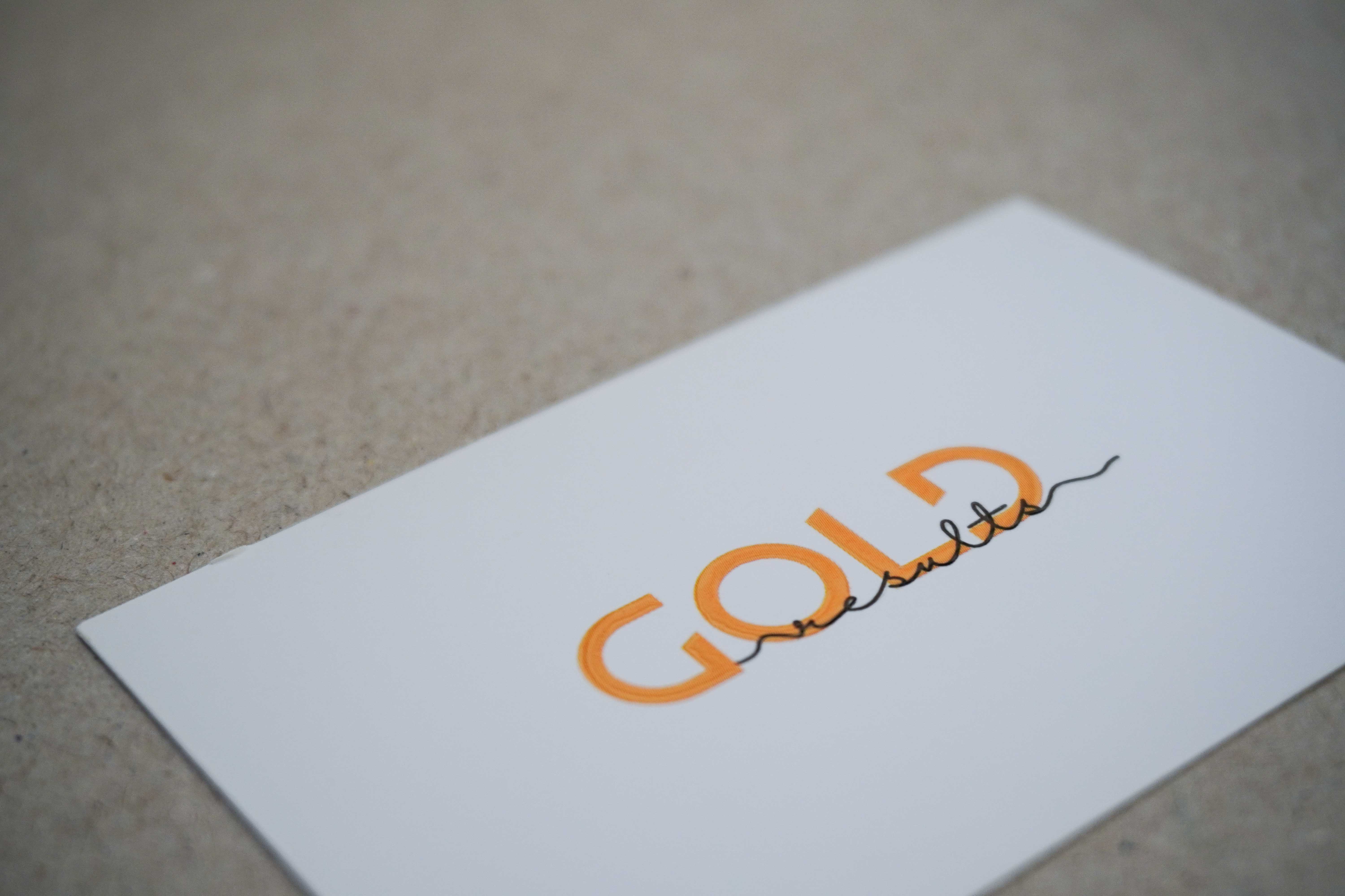 Gold Results – Business card