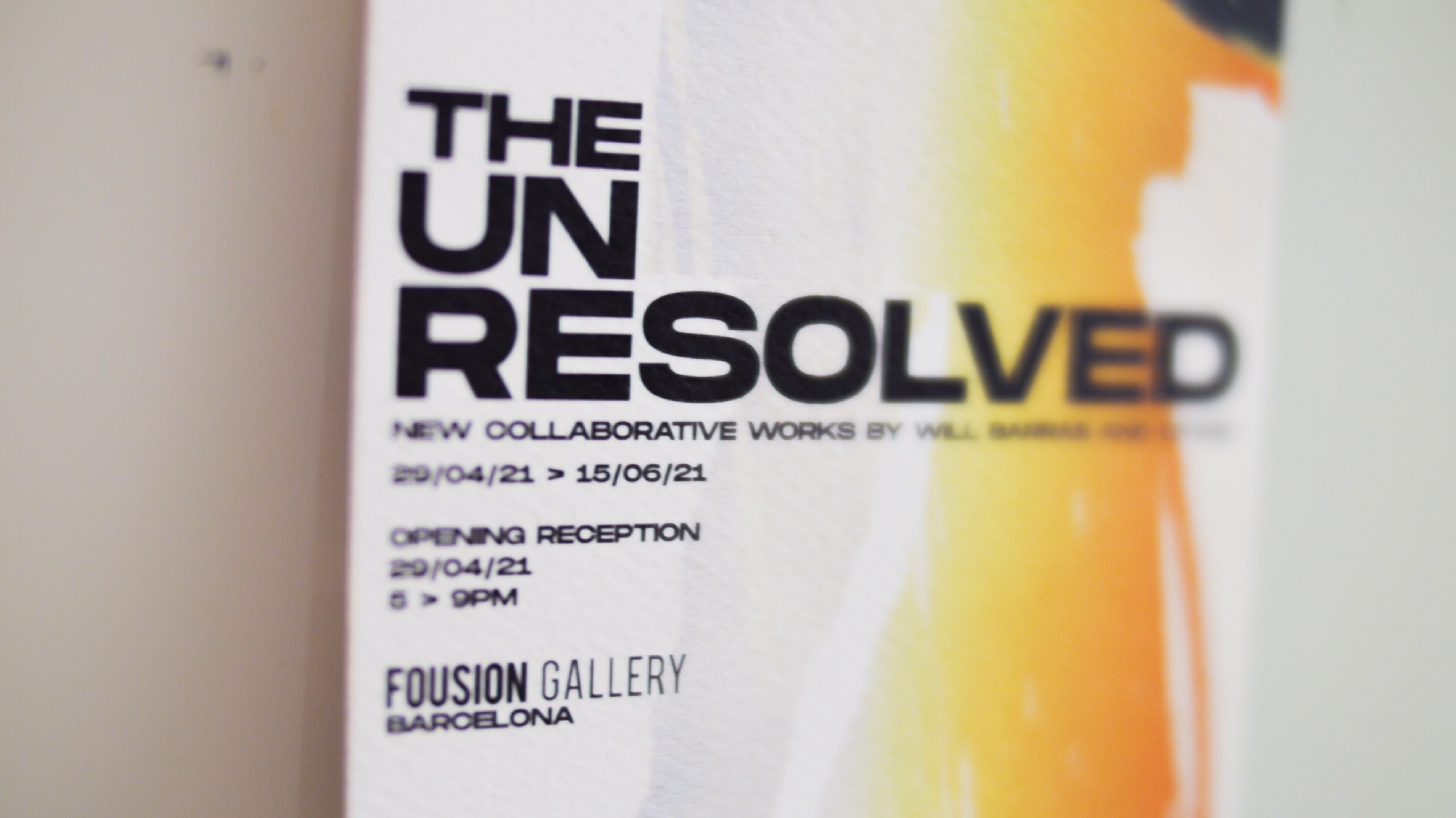 The Unresolved at Fousion Gallery – 2021 – Flyer