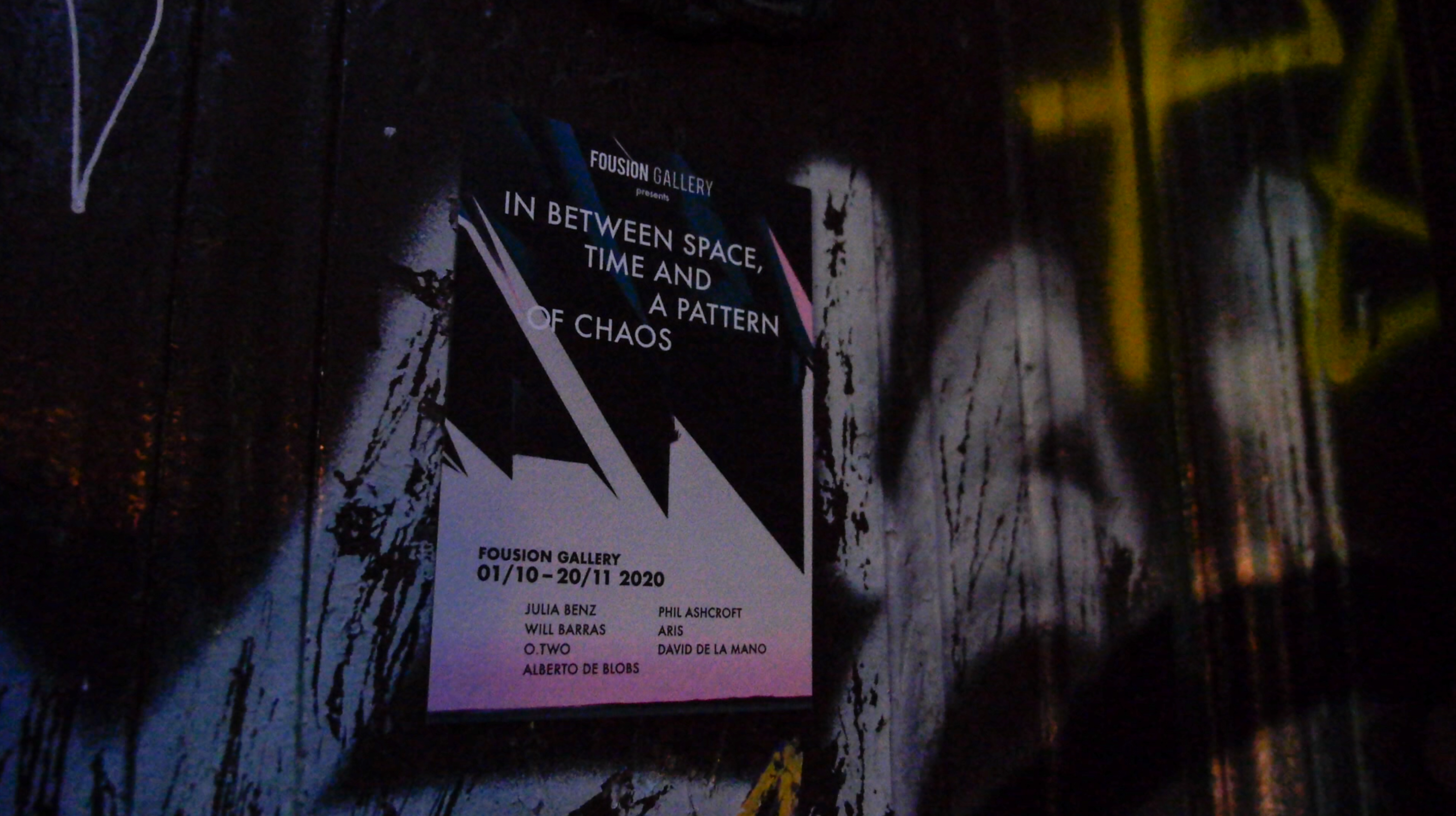 In Between Space, Time and a Pattern of Chaos – 2020 – Flyer outdoors