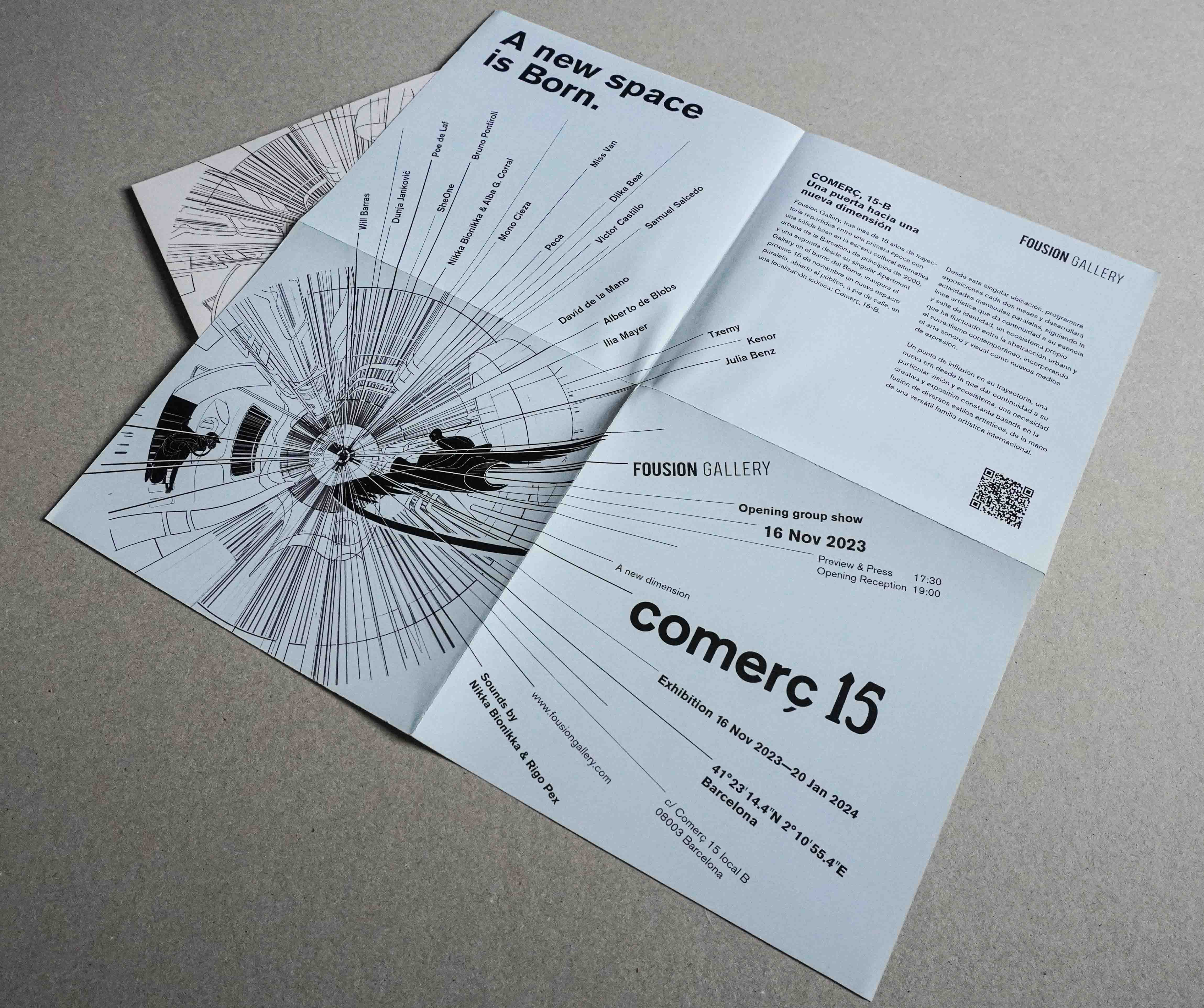 A new space is born – Comerç 15-B – Flyer