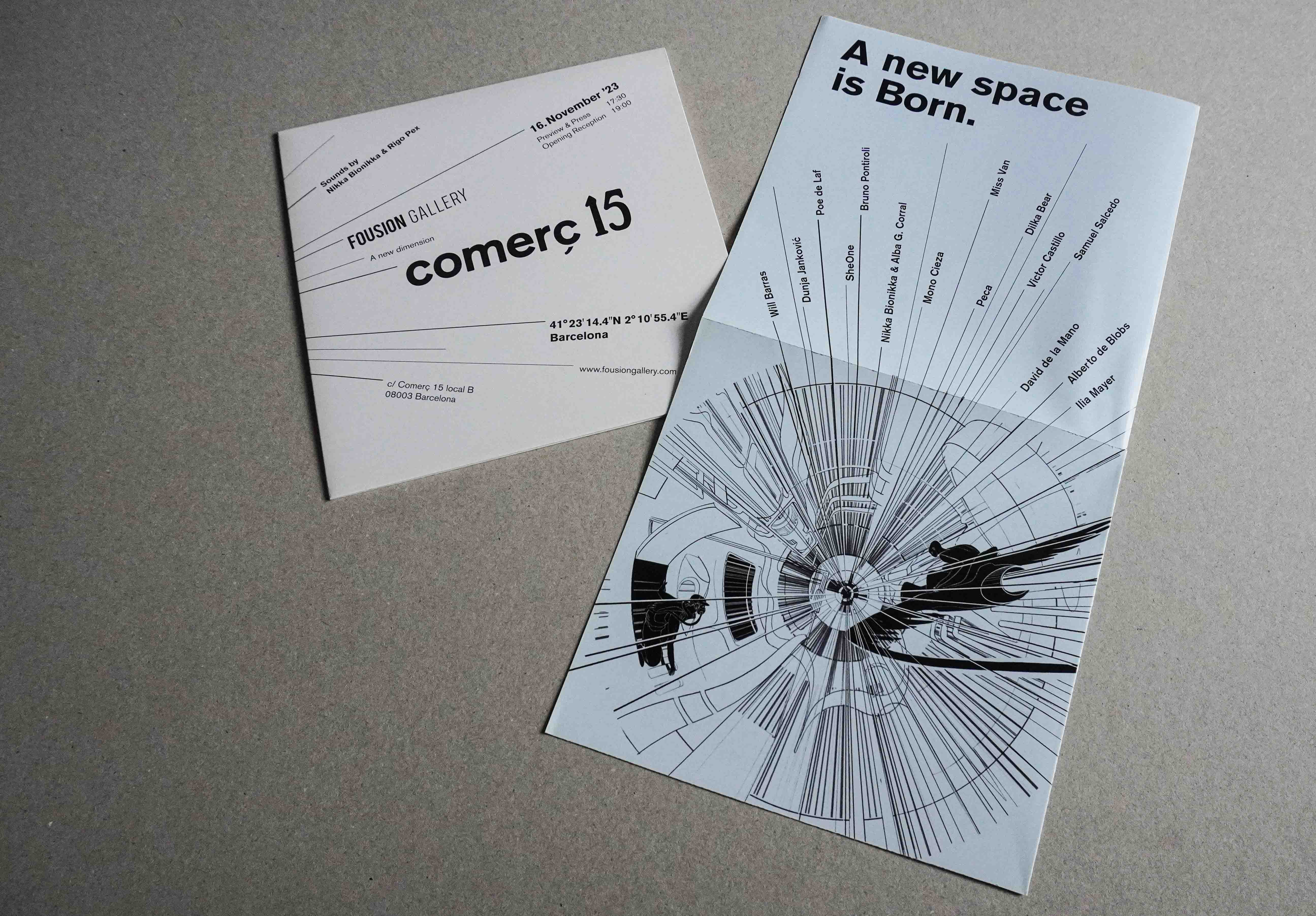 A new space is born – Comerç 15-B – Flyer