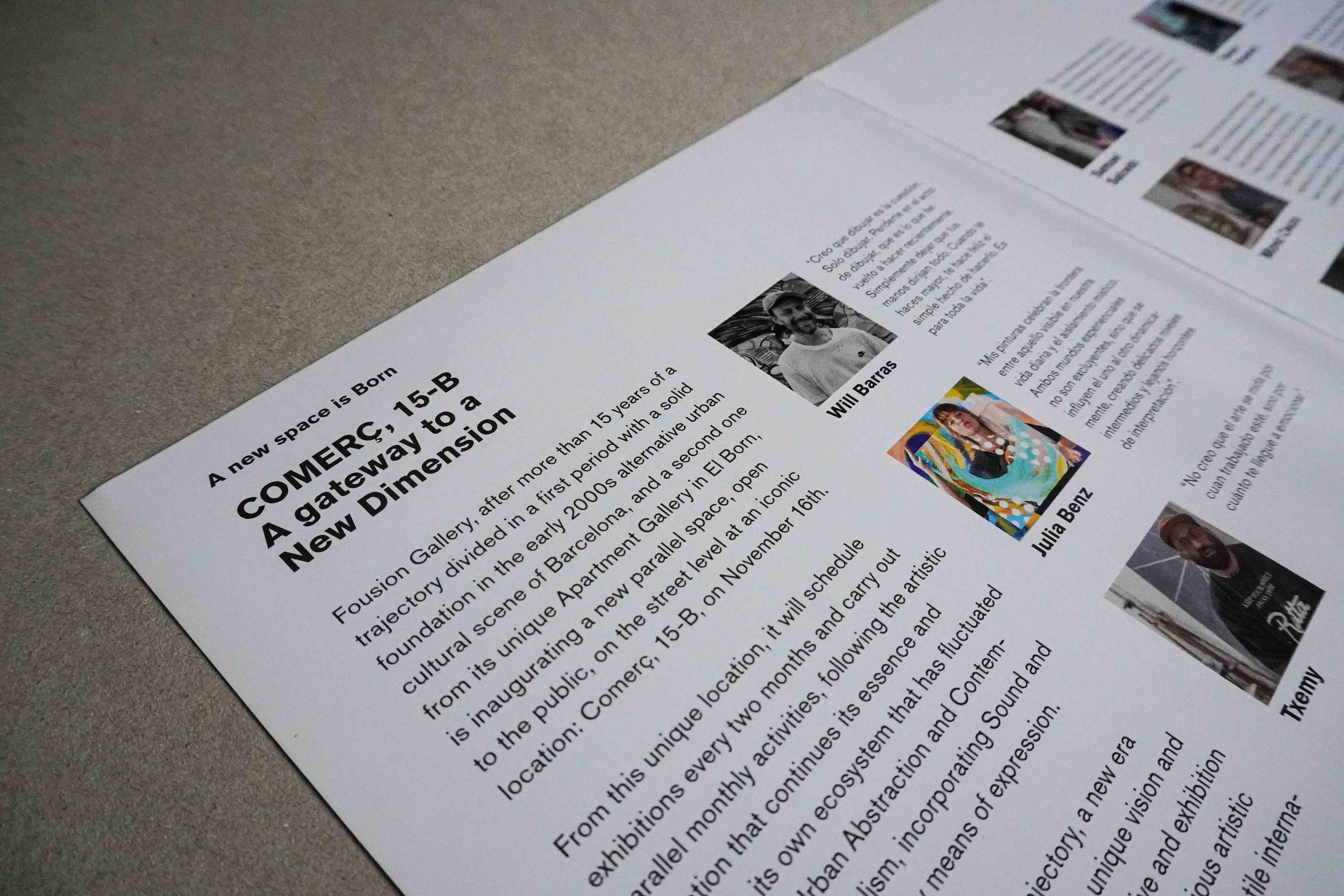 A new space is born – Comerç 15-B – Flyer