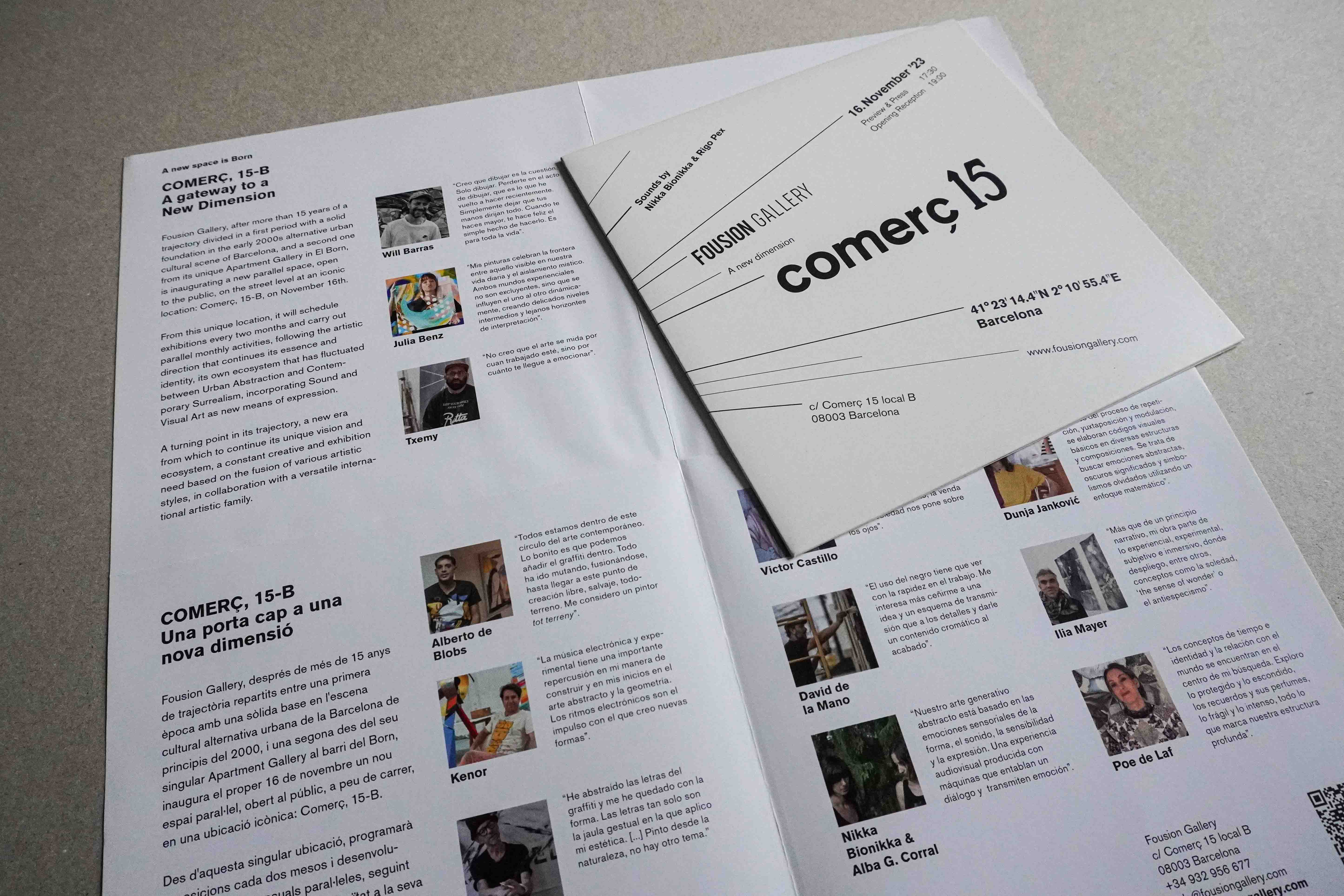 A new space is born – Comerç 15-B – Flyer