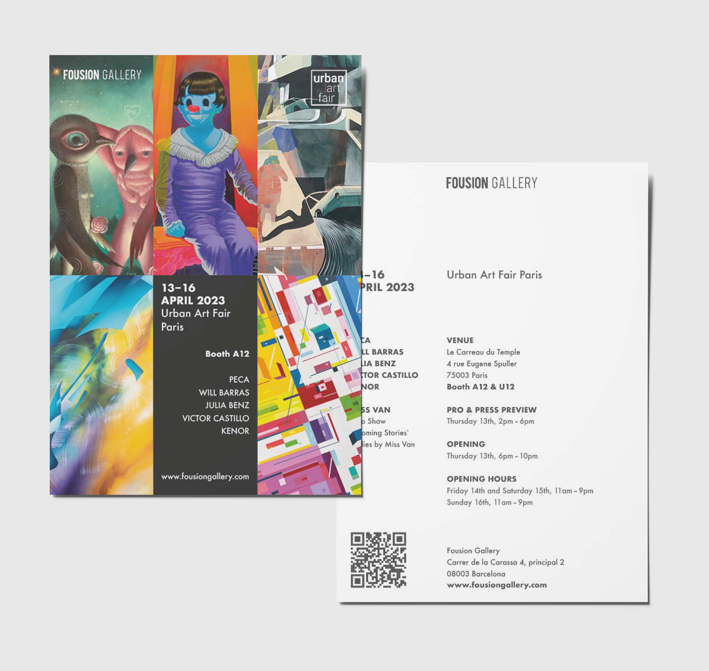 Fousion Gallery at Urban Art Fair Paris 23 – Flyer