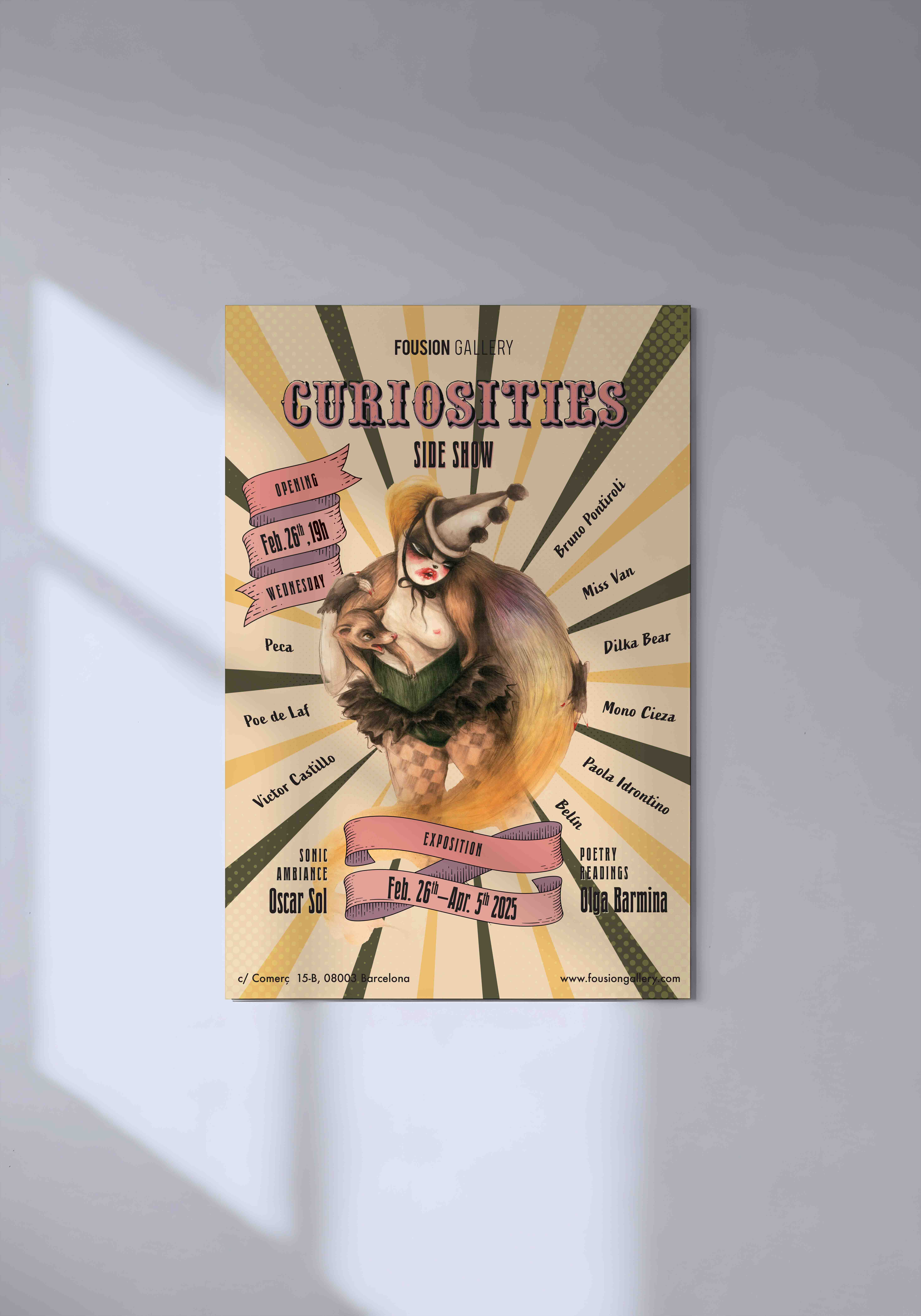 Curiosities Side Show, Fousion Gallery – Poster