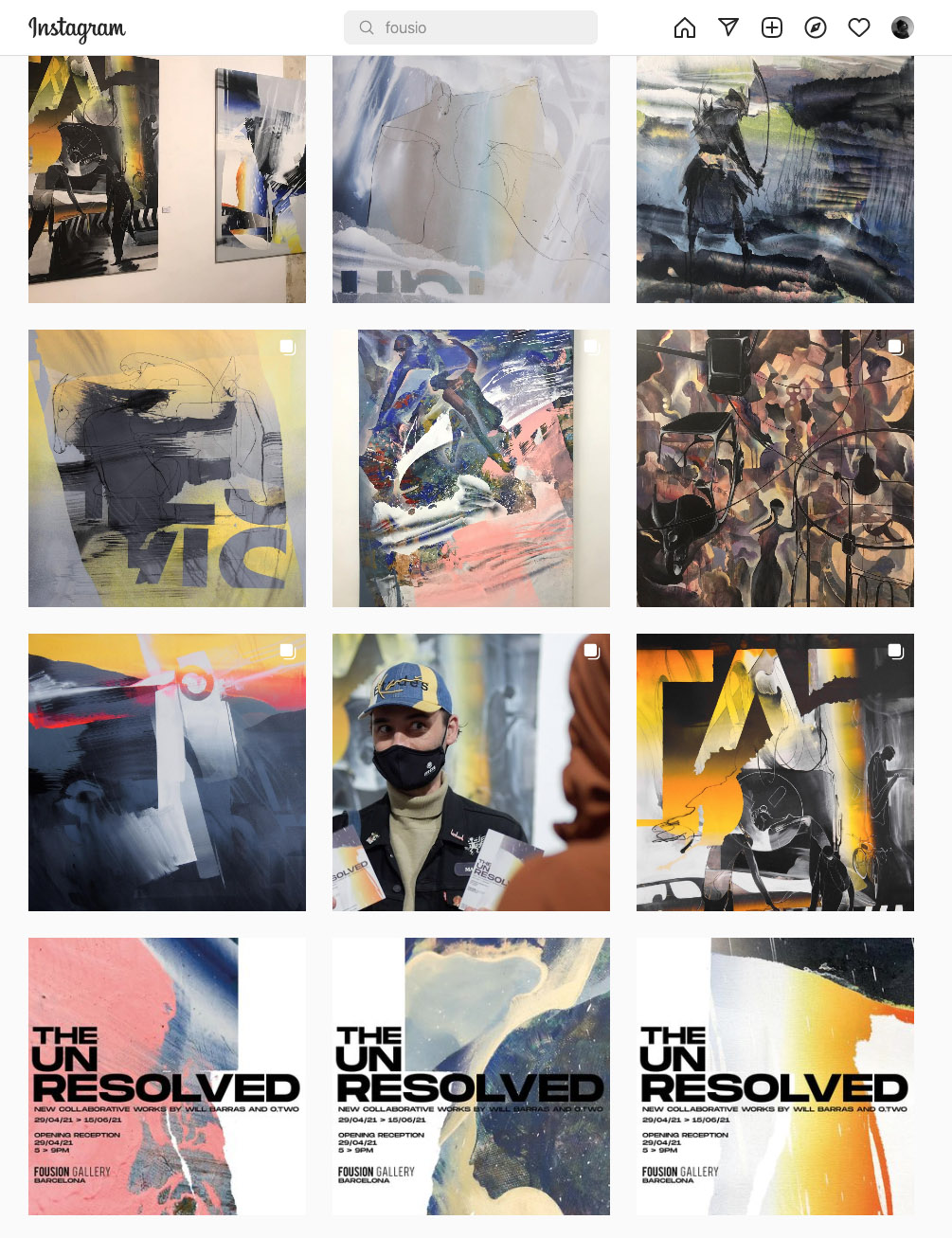 The Unresolved at Fousion Gallery – 2021 – Instagram