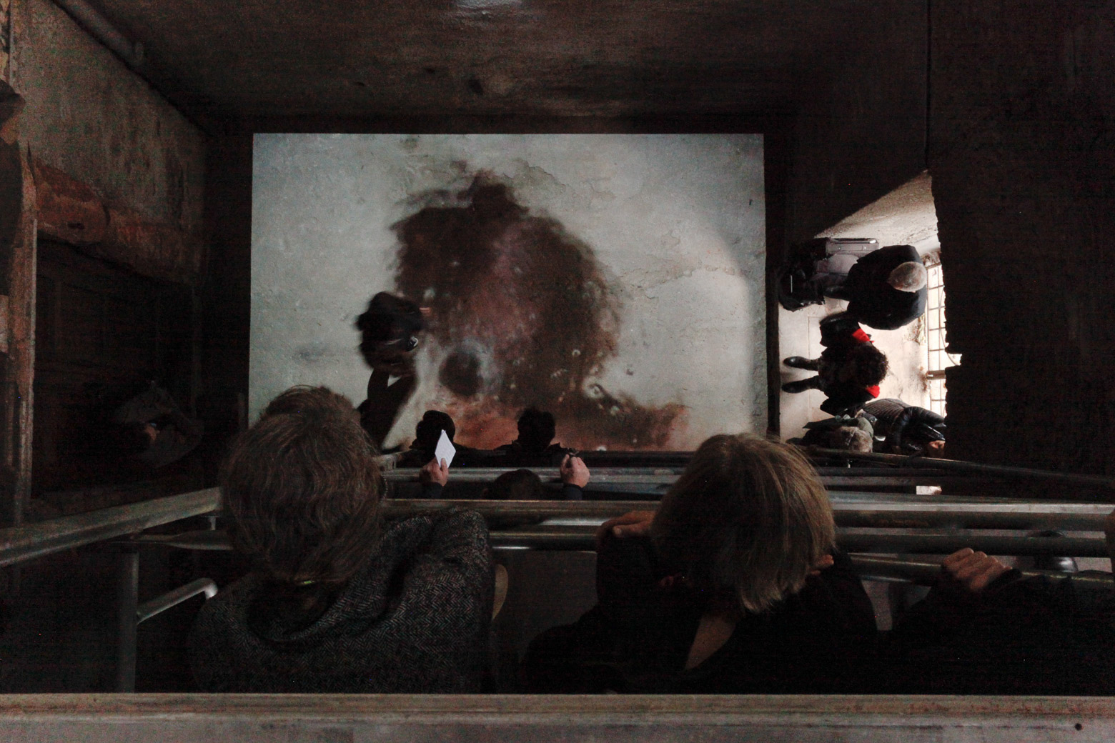 How to get low enough – Installation view from 8 meters up
